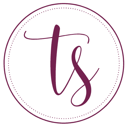 TS Word Mark Logo Burgundy